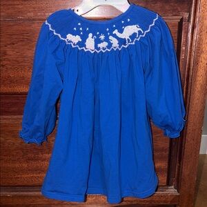 Christmas Dress with nativity embroidery